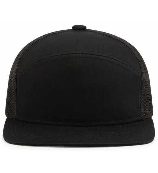 6 Panel Arch Trucker Snapback Negra