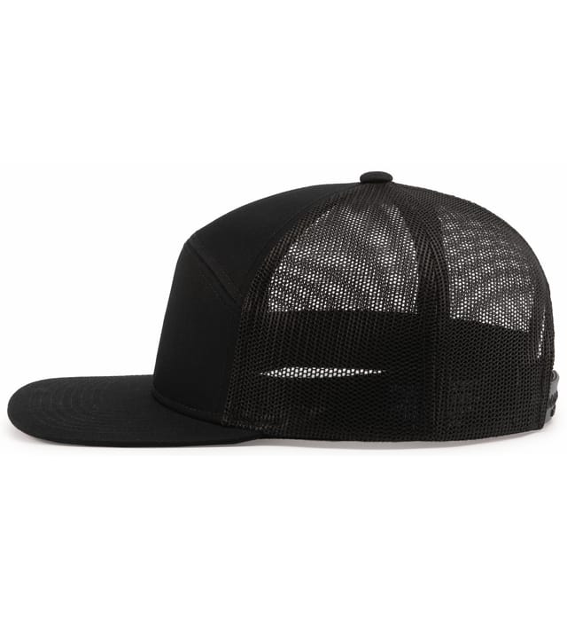 6 Panel Arch Trucker Snapback Negra