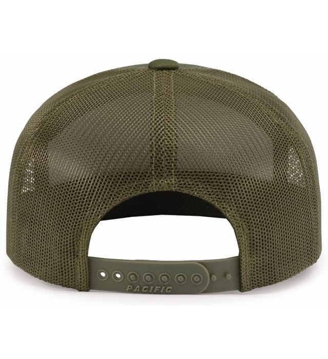 6 Panel Arch Trucker Snapback Verde Moss | Khaki