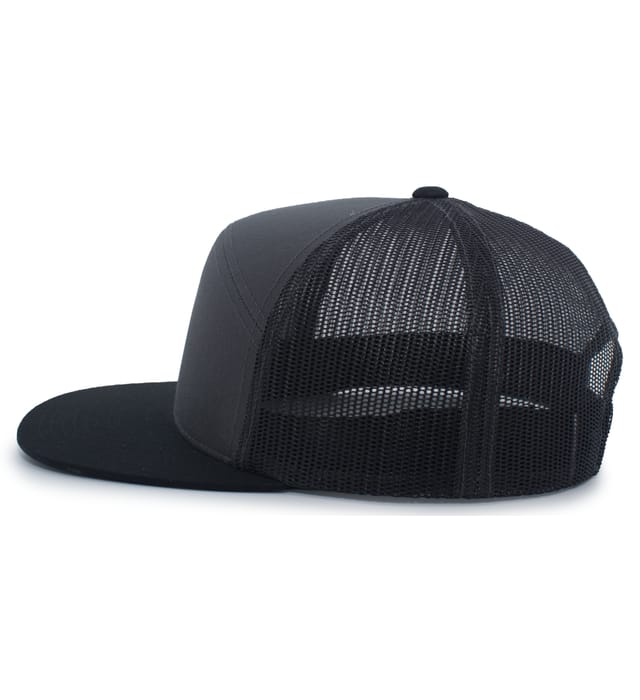 6 Panel Arch Trucker Snapback Charcoal | Negro