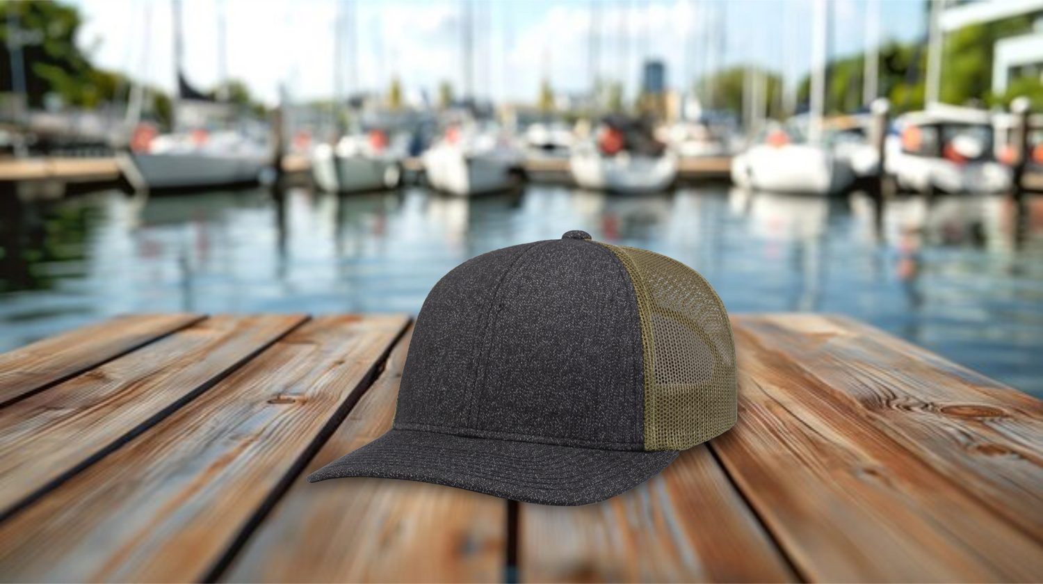 Gorra Trucker Tejido Melange Heather Perfil Bajo 210C