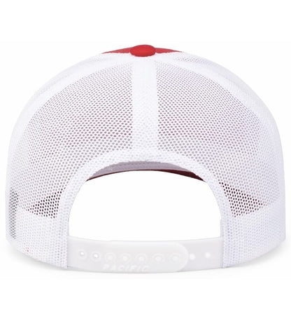 Gorra Trucker Perfil Medio 105C Rojo | Blanco