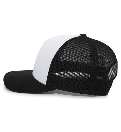 Gorra Trucker Perfil Medio 105C Blanco | Negro