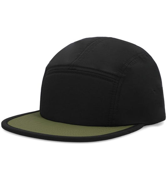 Packable Camper Hat Negra | Verde Oliva