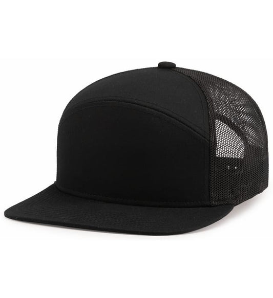 6 Panel Arch Trucker Snapback Negra