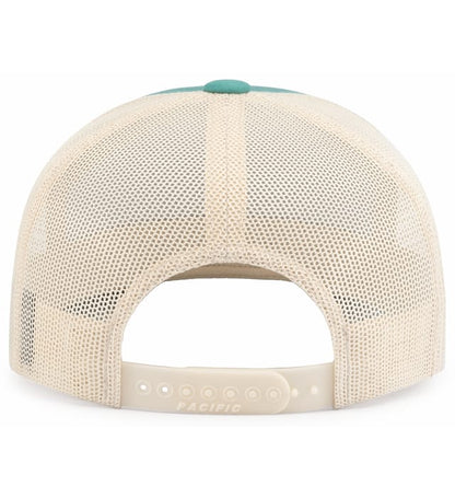 6 Panel Arch Trucker Snapback Teal | Crema