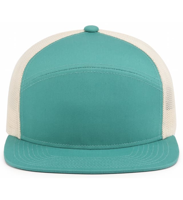 6 Panel Arch Trucker Snapback Teal | Crema