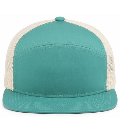 6 Panel Arch Trucker Snapback Teal | Crema