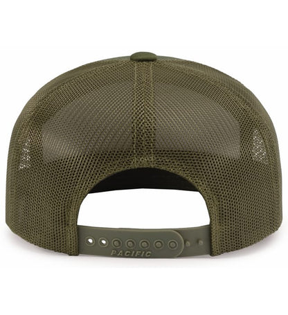 6 Panel Arch Trucker Snapback Verde Moss | Khaki