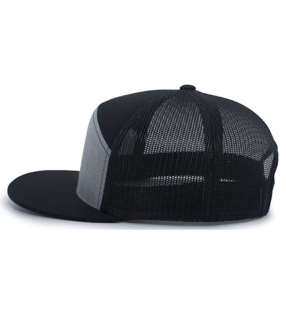 6 Panel Arch Trucker Snapback Negro | Heather Gray